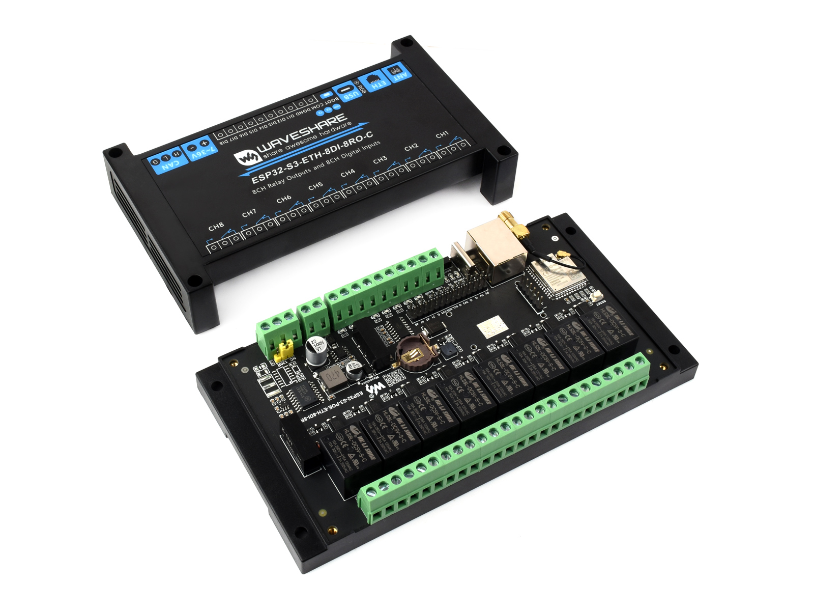 Industrial 8-Channel ESP32-S3  - Waveshare Esp32 review and price
