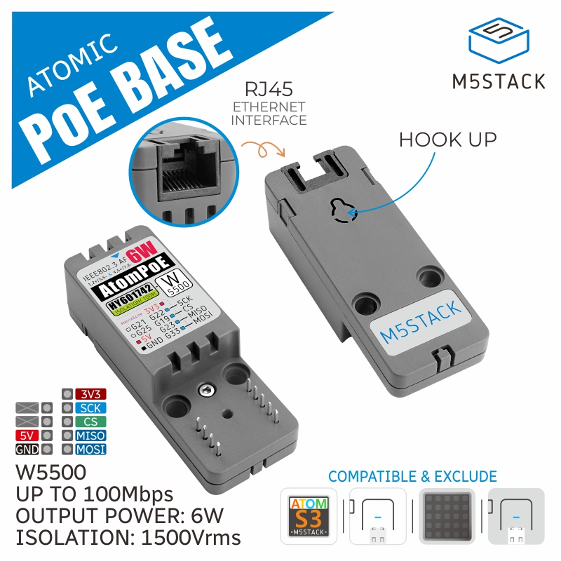 M5Stack Official ATOMIC PoE Ba - M5Stack review and price